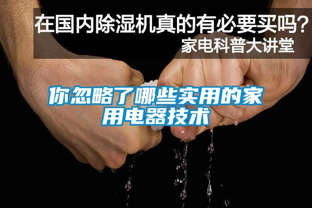 你忽略了哪些實用的家用電器技術(shù)