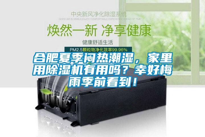 合肥夏季悶熱潮濕，家里用除濕機有用嗎？幸好梅雨季前看到！