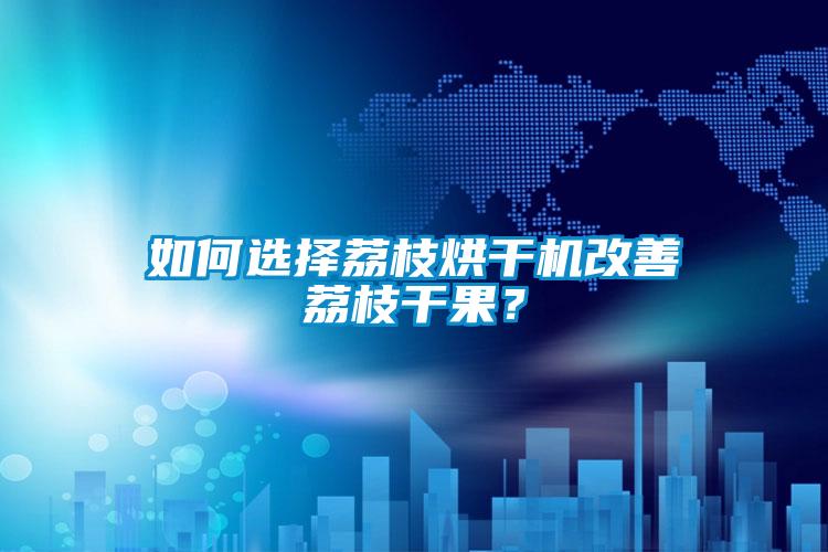 如何選擇荔枝烘干機改善荔枝干果？