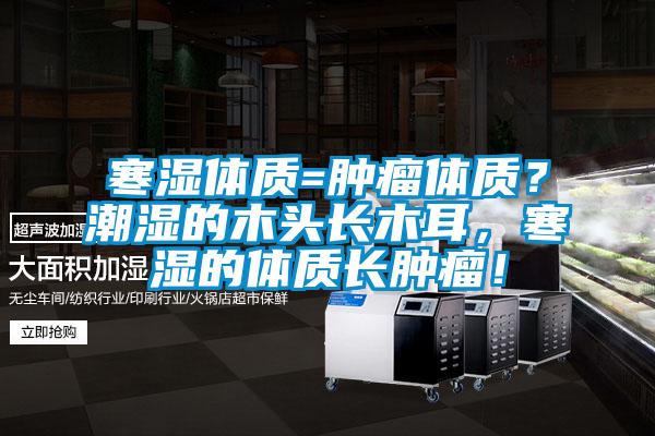 寒濕體質=腫瘤體質？潮濕的木頭長木耳，寒濕的體質長腫瘤！