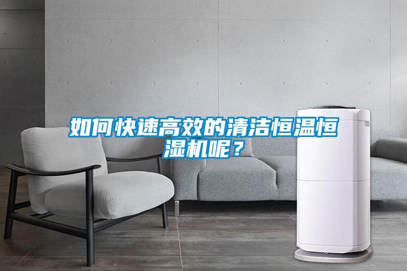 如何快速高效的清潔恒溫恒濕機呢？