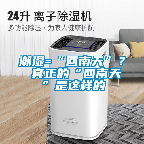 潮濕=“回南天”？ 真正的“回南天”是這樣的