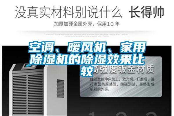 空調(diào)、暖風(fēng)機(jī)、家用除濕機(jī)的除濕效果比較