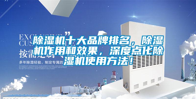 除濕機(jī)十大品牌排名，除濕機(jī)作用和效果，深度點(diǎn)化除濕機(jī)使用方法！