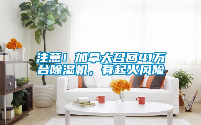 注意！加拿大召回41萬臺除濕機(jī)，有起火風(fēng)險