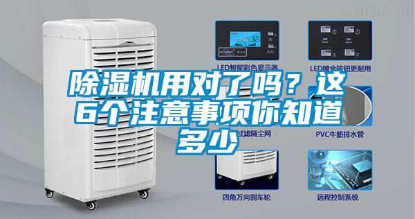 除濕機用對了嗎？這6個注意事項你知道多少