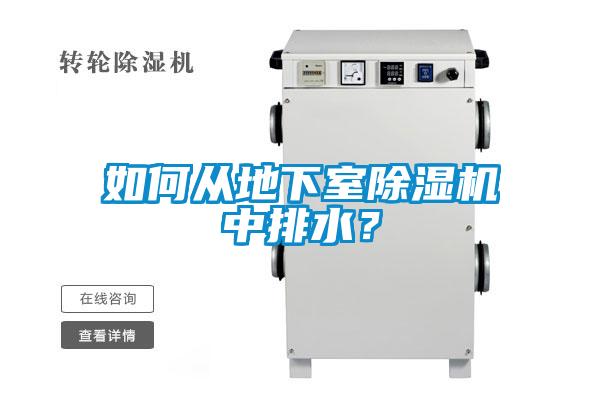 如何從地下室除濕機中排水？