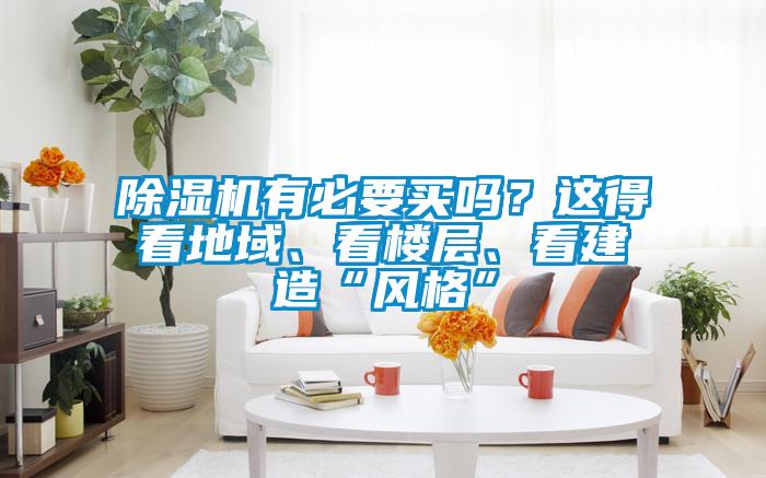 除濕機(jī)有必要買嗎？這得看地域、看樓層、看建造“風(fēng)格”