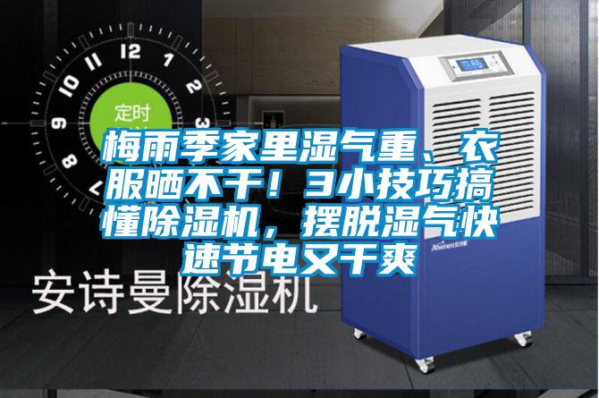 梅雨季家里濕氣重、衣服曬不干！3小技巧搞懂除濕機，擺脫濕氣快速節(jié)電又干爽