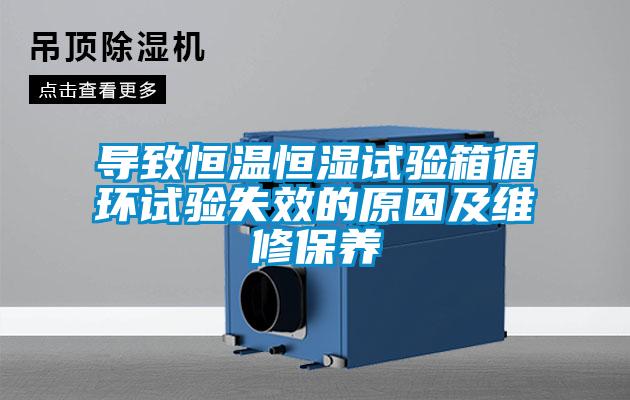 導致恒溫恒濕試驗箱循環(huán)試驗失效的原因及維修保養(yǎng)