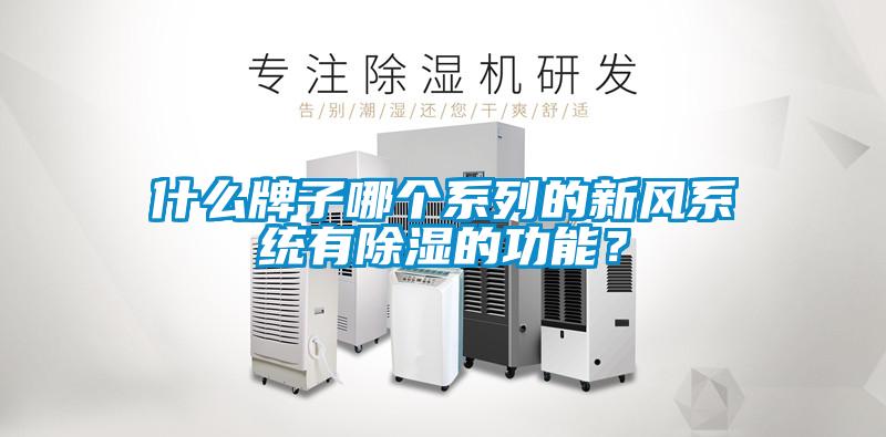 什么牌子哪個(gè)系列的新風(fēng)系統(tǒng)有除濕的功能？