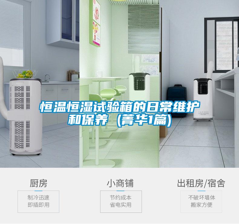 恒溫恒濕試驗箱的日常維護(hù)和保養(yǎng) (菁華1篇)