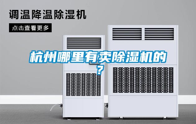 杭州哪里有賣除濕機的？