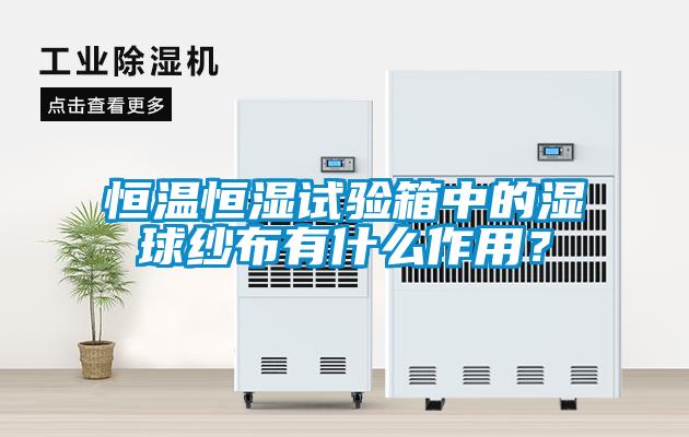 恒溫恒濕試驗箱中的濕球紗布有什么作用？