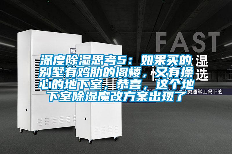 深度除濕思考5：如果買的別墅有雞肋的閣樓，又有操心的地下室，恭喜，這個(gè)地下室除濕魔改方案出現(xiàn)了