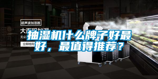 抽濕機什么牌子好最好，最值得推薦？