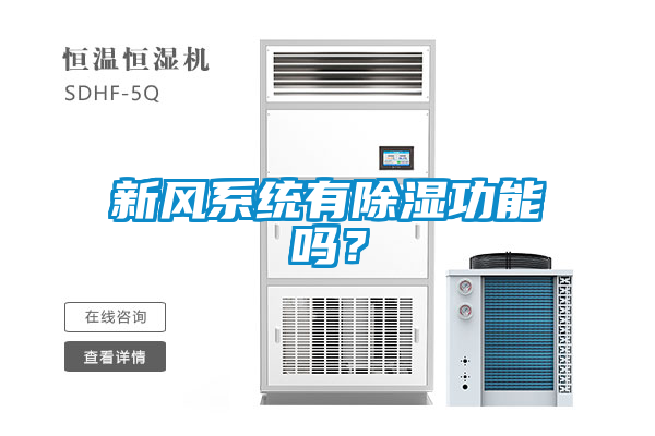 新風系統(tǒng)有除濕功能嗎？