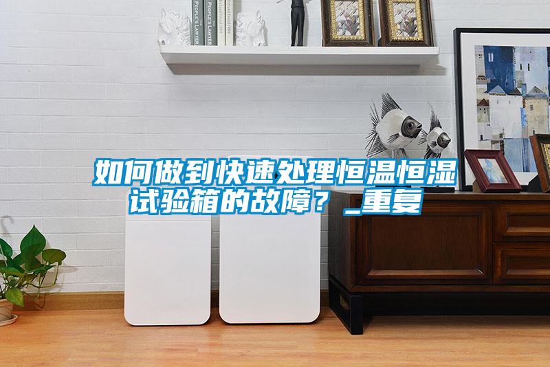 如何做到快速處理恒溫恒濕試驗(yàn)箱的故障？_重復(fù)
