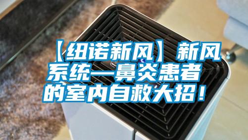 【紐諾新風(fēng)】新風(fēng)系統(tǒng)—鼻炎患者的室內(nèi)自救大招！