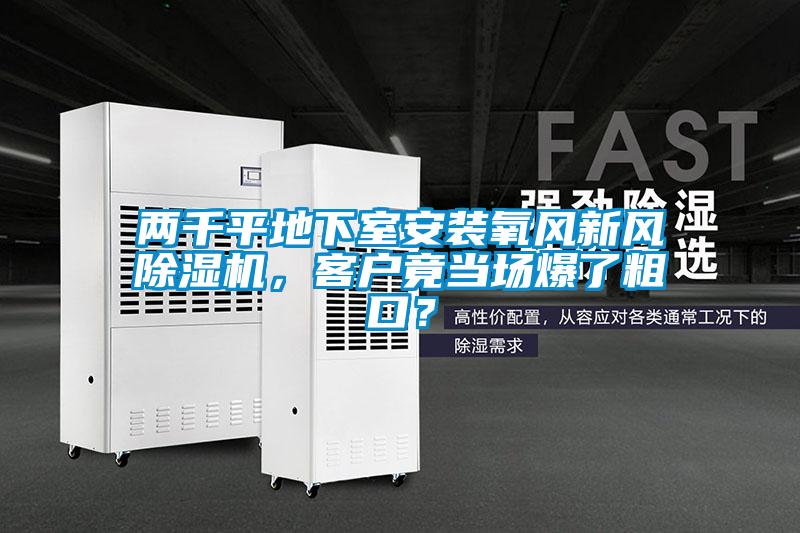 兩千平地下室安裝氧風新風除濕機，客戶竟當場爆了粗口？