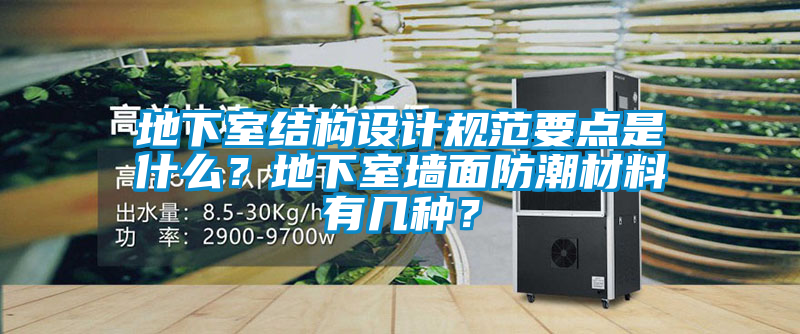 地下室結(jié)構(gòu)設(shè)計(jì)規(guī)范要點(diǎn)是什么？地下室墻面防潮材料有幾種？