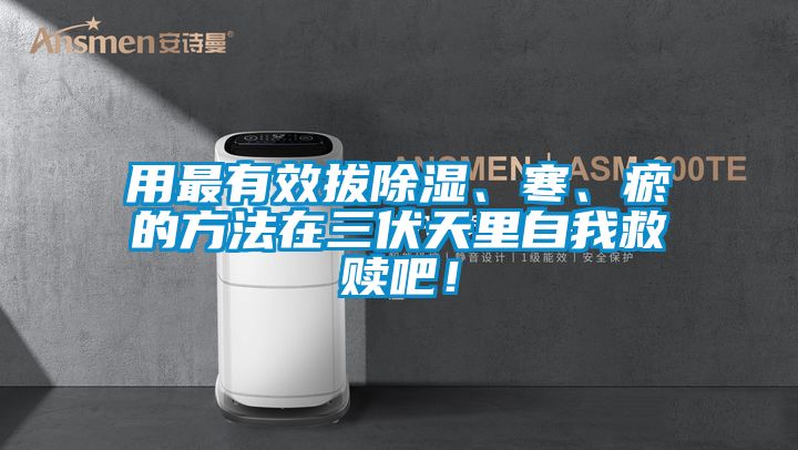 用最有效拔除濕、寒、瘀的方法在三伏天里自我救贖吧！