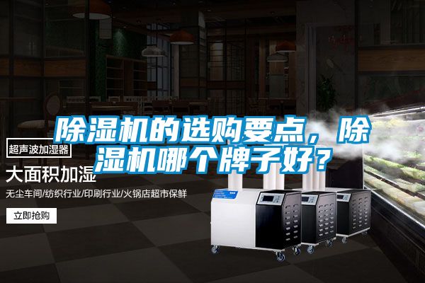 除濕機的選購要點，除濕機哪個牌子好？