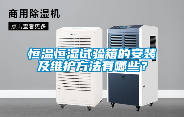恒溫恒濕試驗(yàn)箱的安裝及維護(hù)方法有哪些？