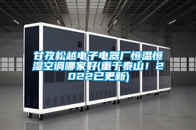 甘孜松越電子電器廠恒溫恒濕空調(diào)哪家好(重于泰山！2022已更新)