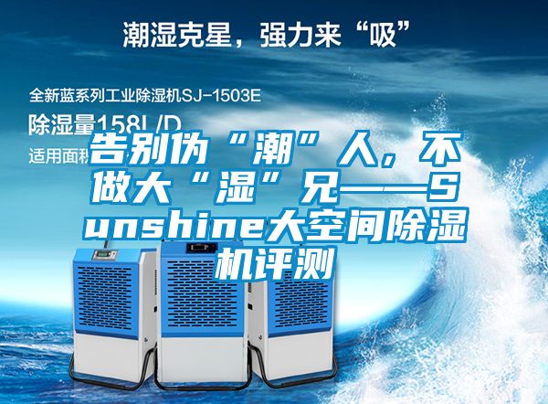 告別偽“潮”人，不做大“濕”兄——Sunshine大空間除濕機(jī)評(píng)測(cè)
